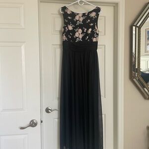 Floral Black Maxi Dress